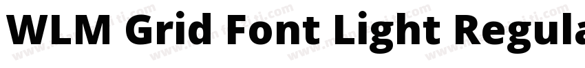 WLM Grid Font Light Regular字体转换